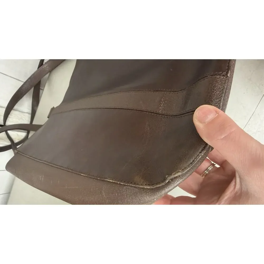 Vintage 90s Coach Brown Mahogany Bridle Leather Tote Double Handle Handbag